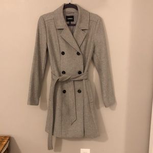 Express Premium Wool Blend Belted Trench Coat